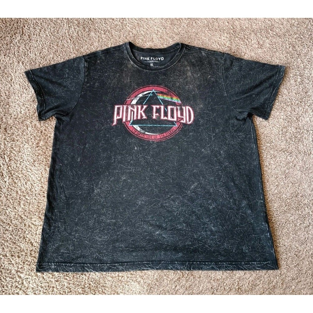 Pink Floyd Dark Side Of The Moon T-Shirt Men's Size XL Graphic Print Gray Shirt